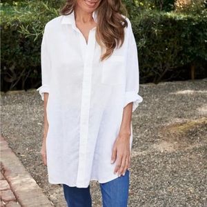 NWOT Frank & Eileen Mackenzie white linen